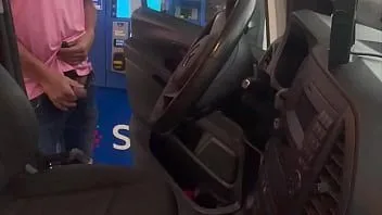 Play Driving naked to a gas station and cumming at the pump
