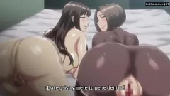 play Sultry Blonde & Brunette Hentai Milfs in esplicito NTR THREESP